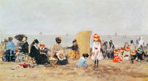 Strandszene, Trouville, 1881