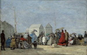Strandszene in Trouville, 1864