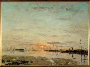 Le Havre, Sonnenuntergang bei Ebbe