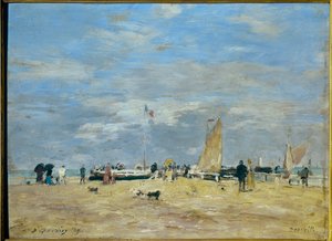 La jetée de Deauville von Eugene Louis Boudin