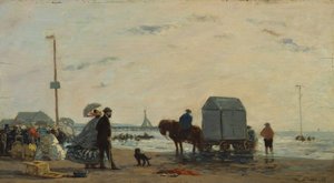 Am Strand von Trouville von Eugene Louis Boudin