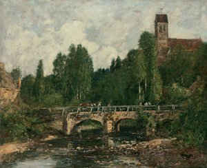 Saint-Cenery, die Kirche und die Brücke