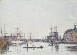 Das Becken der Barre, Le Havre, 1895 von Eugene Louis Boudin