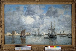 Der Hafen von Carnaret von Eugene Louis Boudin