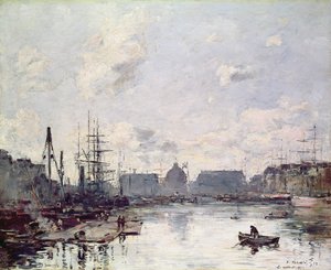 Der Handelshafen, Le Havre, 1892 von Eugene Louis Boudin