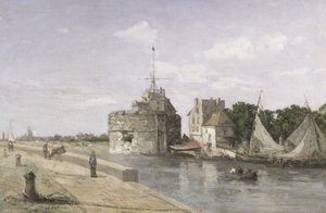 Der Turm von Franz I. in Le Havre, ca. 1854 von Eugene Louis Boudin