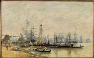 Der Hafen von Bordeaux. Schiffe auf der Garonne
