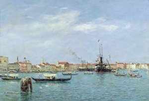 Venedig, Der Große Kanal, Österreichisches Dampfschiff, 1895 von Eugene Louis Boudin