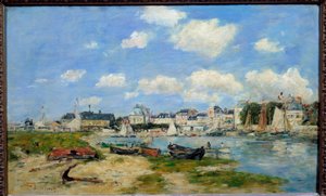 Ansicht des Strandes von Trouville von Eugene Louis Boudin