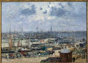 Ansicht des Hafens von Bordeaux von Eugene Louis Boudin