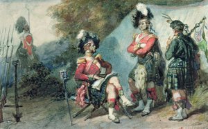 Offiziere der 79. Highlander im Chobham Camp 1853