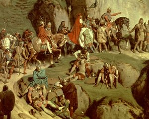 Karl der Große überquert die Alpen im Jahr 773 (Detail)
