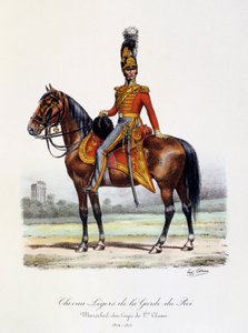 Chevau-Légers der Königsgarde, Maréchal-des-Logis 1. Klasse, 1814-15 von Eugene Titeux
