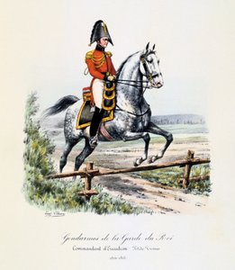 Gendarmen der Königsgarde, Kommandant des Geschwaders, kleine Uniform, 1814-15 von Eugene Titeux