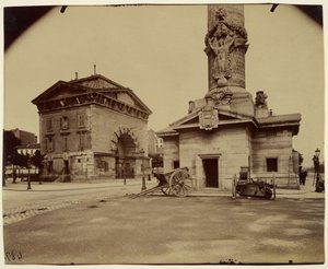 Alte Barriere du Trône (Mautpavillon und Säule) von Eugène Atget