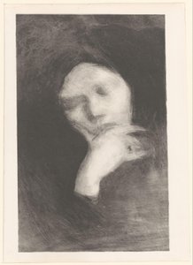 Porträt einer meditierenden Frau von Eugène Carrière