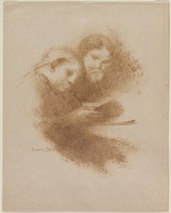 Lesen, viertes Viertel des 19. Jahrhunderts von Eugène Carrière