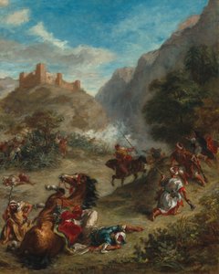 Araber im Gebirge im Gefecht