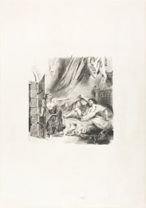 Fronte-boeuf und die Hexe, aus Ivanhoe von Eugène Delacroix
