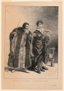 Illustration für Hamlet. Polonius und Hamlet (II,2)