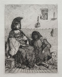 Jüdische Frau aus Algier von Eugène Delacroix