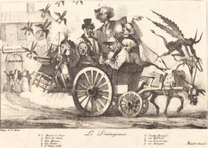 Der Umzug der Zensur von Eugène Delacroix
