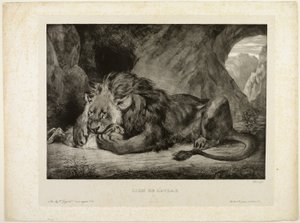 Löwe des Atlasgebirges von Eugène Delacroix