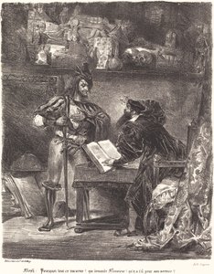 Mephisto erscheint Faust von Eugène Delacroix