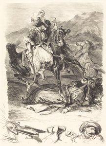Der Kampf des Giaour und des Paschas von Eugène Delacroix