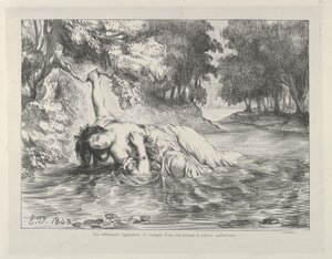 Der Tod der Ophelia, 1843, 1843 von Eugène Delacroix