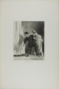 Der Mord an Polonius, Tafel 9 aus Hamlet