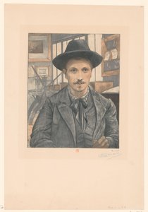 Selbstporträt von Eugène Delâtre von Eugène Delâtre (signed by artist)