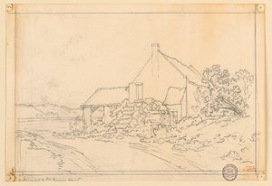 Haus eines Bauern an einem See