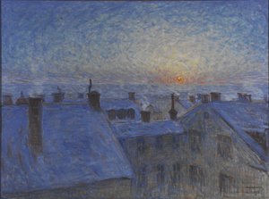 Sonnenaufgang über den Dächern von Stockholm, 1903
