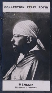 Menelik, Kaiser von Abessinien (1844) von European Photographer