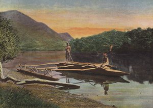 Einbaum auf dem Monio-Fluss von European Photographer