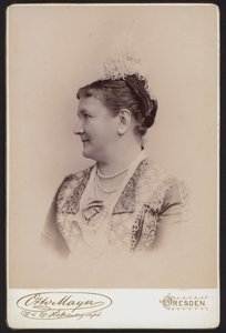 Porträt, letzte Königin von Sachsen, ehemals Prinzessin Carol von Schweden (s/w Foto)