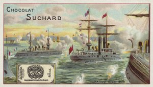 Alliierte Kriegsschiffe vor Taku, China, Boxeraufstand, 1900 von European School