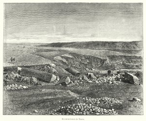 Archäologische Ausgrabungen der antiken ägyptischen Stadt Tanis
