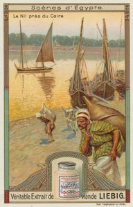 Boote auf dem Nil bei Kairo