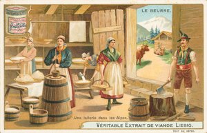 Butter, Liebig-Karte, frühes 20. Jahrhundert von European School