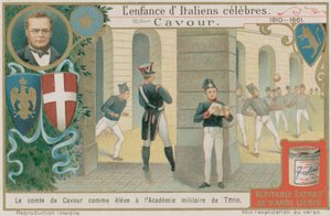 Camillo Benso, Graf von Cavour, studiert an der Militärakademie in Turin von European School