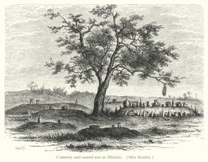 Friedhof und heiliger Baum in Mbinda von European School