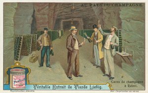 Champagner, Liebig-Karte, frühes 20. Jahrhundert von European School