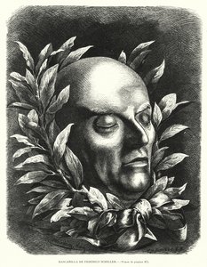 Totenmaske des deutschen Dichters Friedrich Schiller von European School