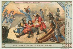 Tod von Turenne, Liebig-Karte, frühes 20. Jahrhundert von European School
