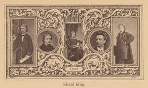 Edvard Grieg, norwegischer Komponist (Gravur) von European School
