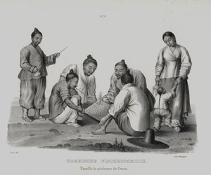 Familie koreanischer Fischer von European School