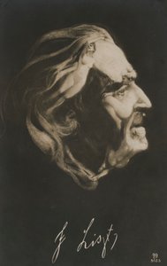 Franz Liszt, ungarischer Komponist, Dirigent und Pianist von European School