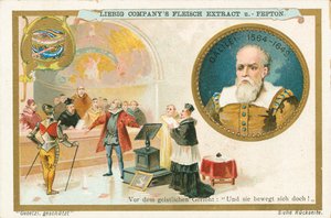 Galileo, Liebig-Karte, frühes 20. Jahrhundert von European School